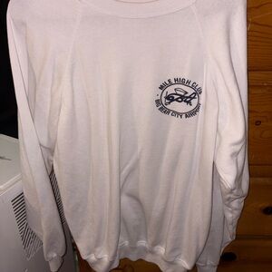 White Golf Sweatshirt with Logo